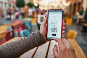 woman using buy-now-pay-later app